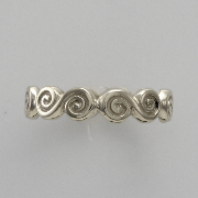 pacific treasures  R358 CELTIC SPIRALS  IN WHITE GOLD-106